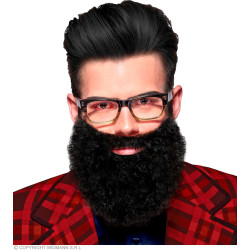 Kudrnatá brada karnevalová čierna